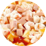 火腿虾粒扒豆腐